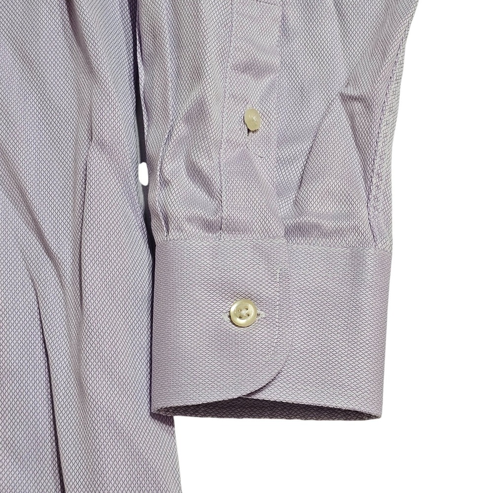 Forsyth of Canada‎ Dress Shirt Wrinkle Free Long Sleeve Lavender 16 1/2 32/33 - Picture 3 of 13